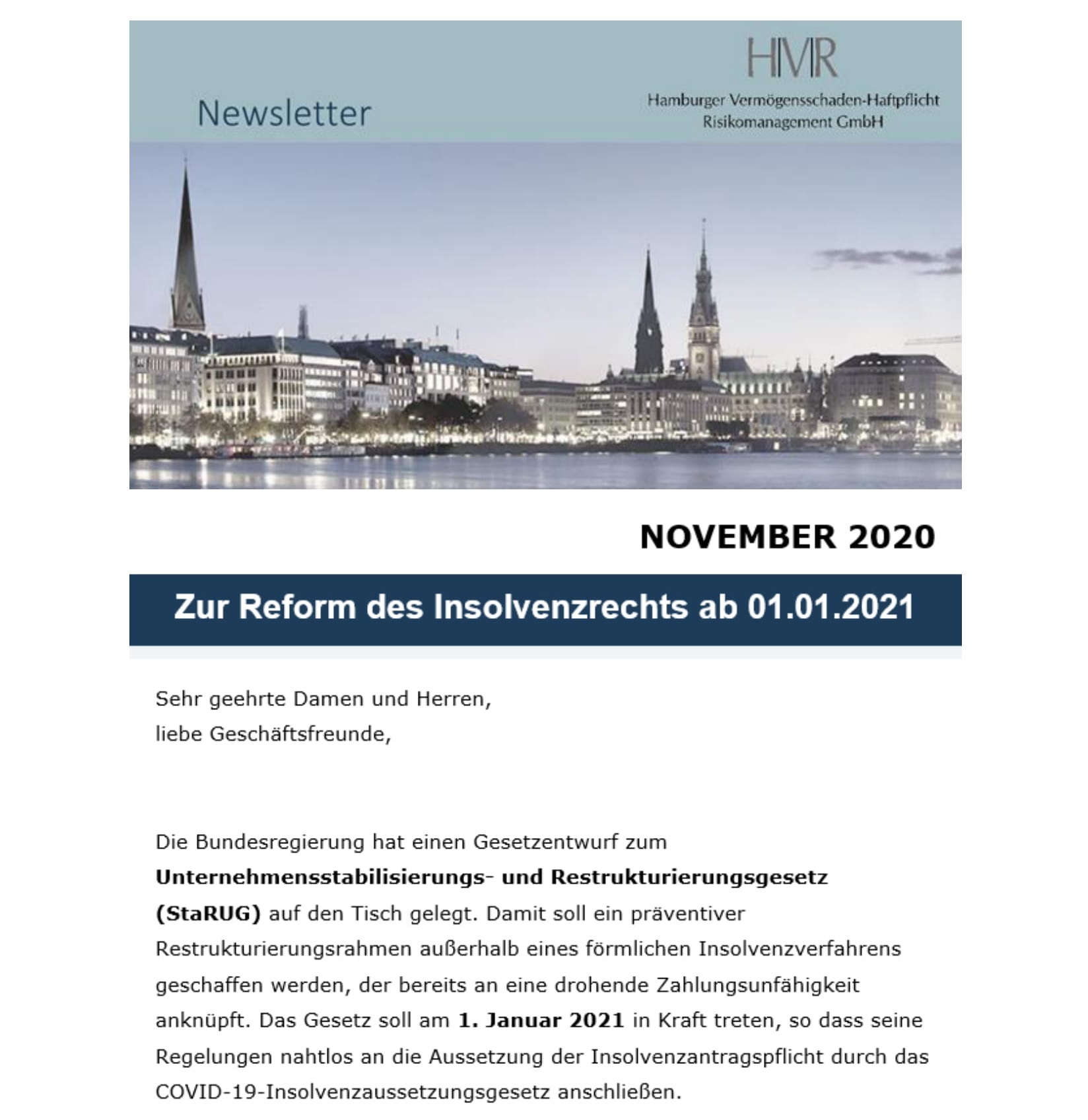 Newsletter November 2020 Teil 1